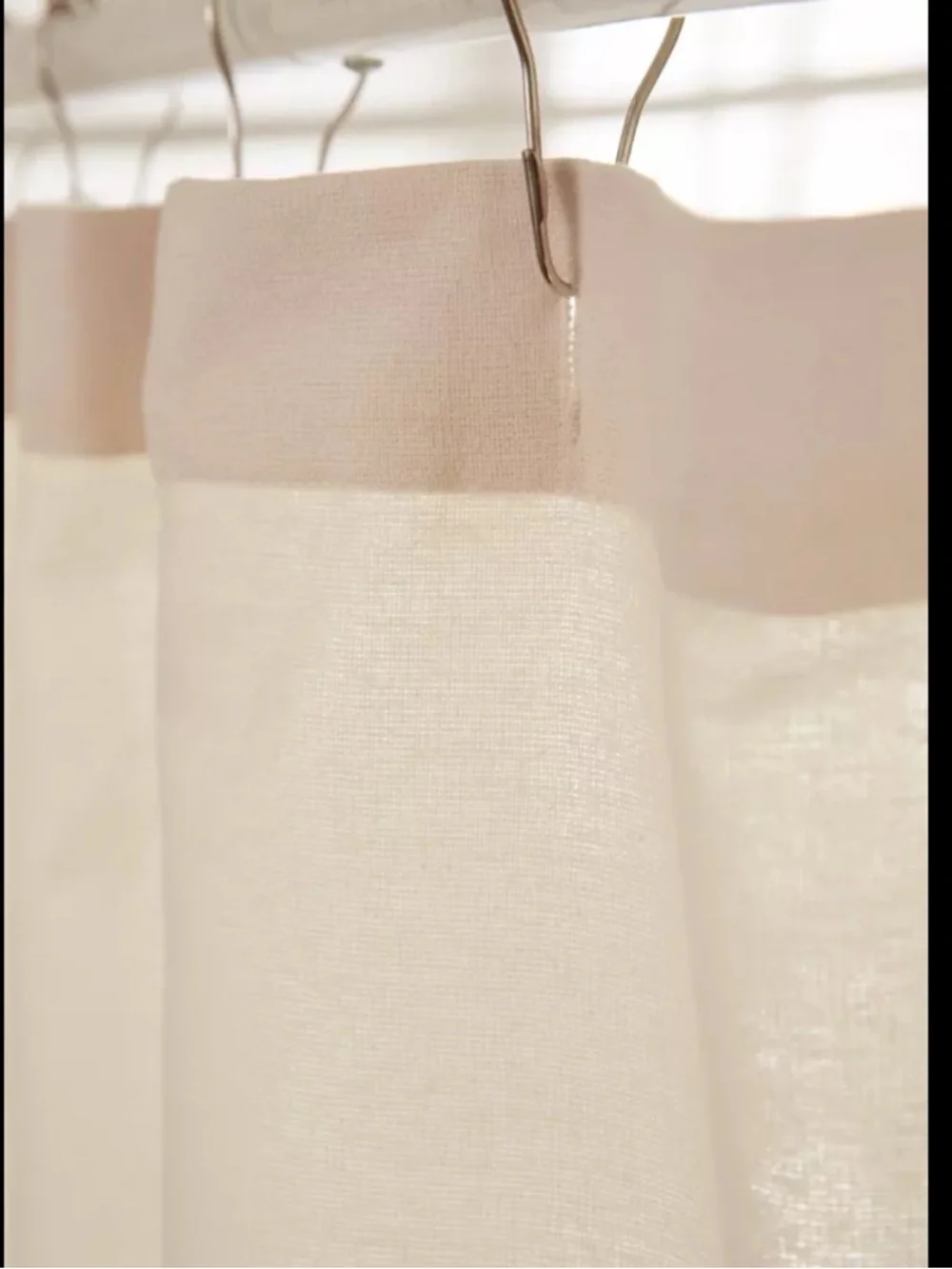 Urban Outfitters Cream Crochet Shower Curtain